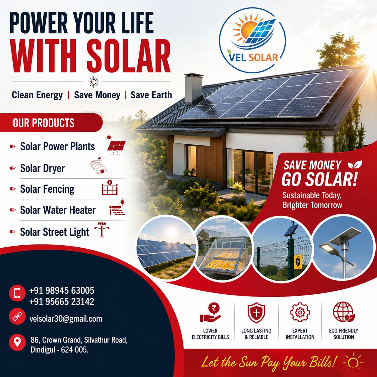 Modern home with a rooftop solar array